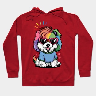 Cute Rainbow Dog Hoodie